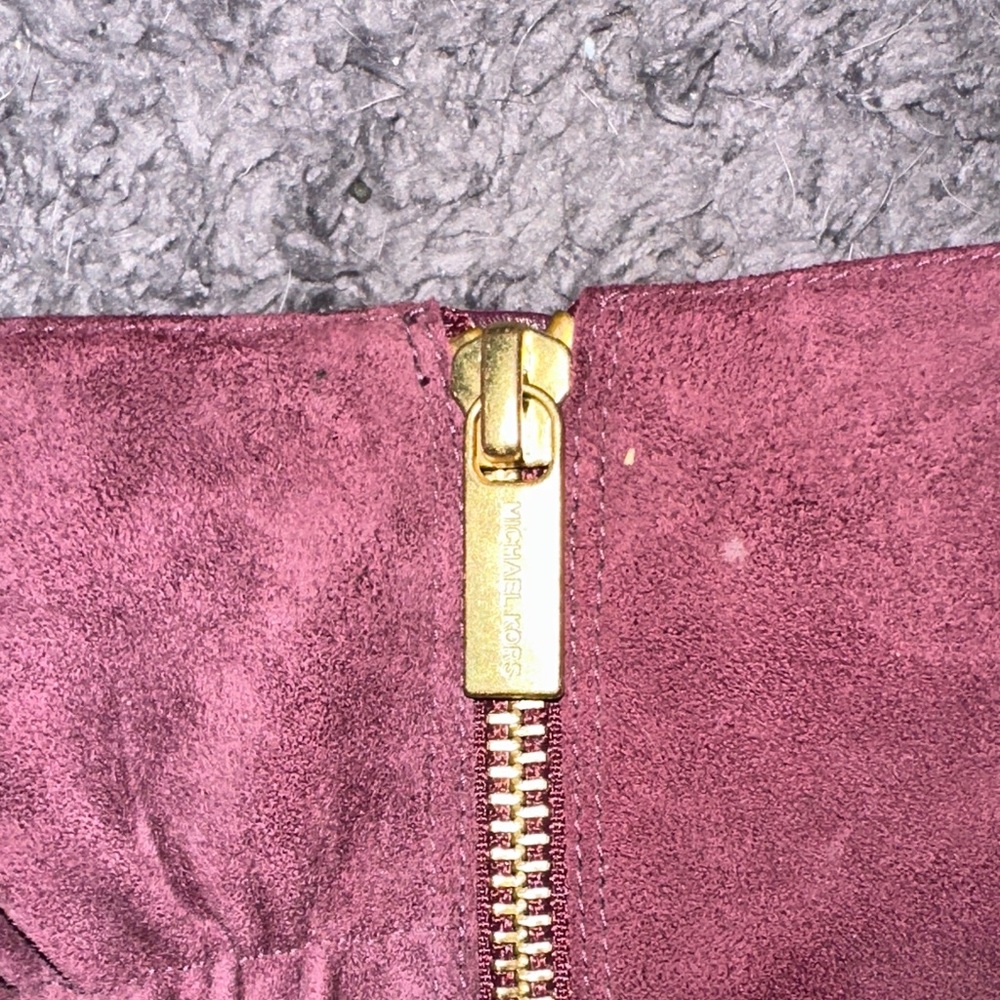 Michael Kors Rich Burgundy Heeled Boots - Picture 3 of 5